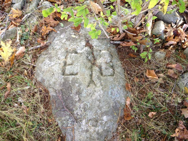 The border stone of Boothbay and Edgecomb.