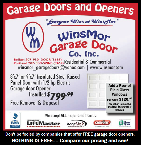 Winsmor Garage Door Specials Boothbay Register