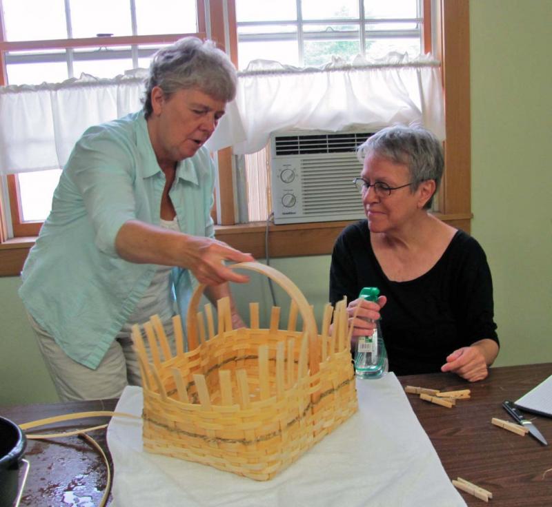 Basket weaving class at Spectrum Generations Boothbay Register