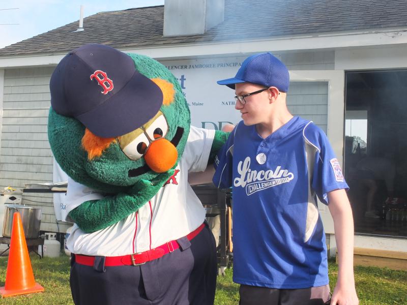 Wally the Green Monster at Little League parade this Sunday