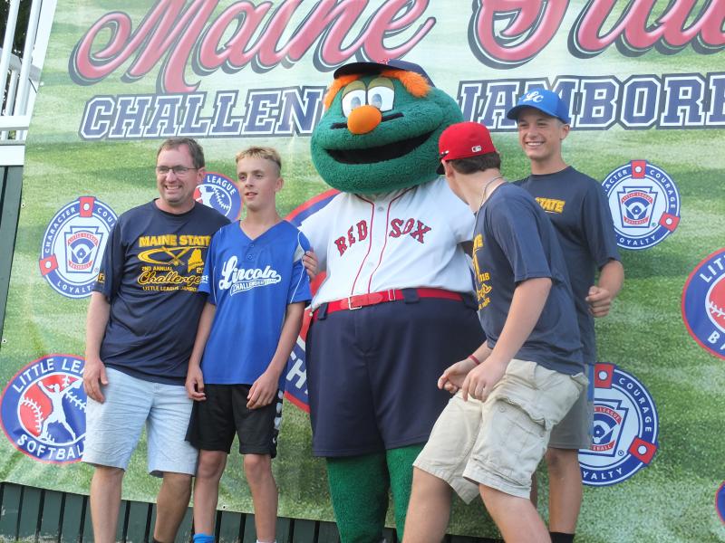 Wally the Green Monster at Little League parade this Sunday