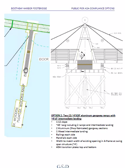 Boothbay Harbor debates plans to save historic footbridge