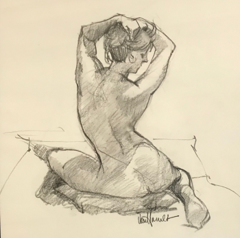 “Nude Study 2” - by East Boothbay artist Tony van Hasselt. Courtesy of Mark Coates Tony van Hasselt