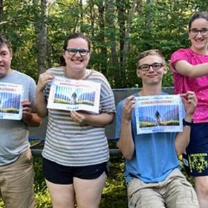 Pictured from left are Joey Ranco, Valerie Giles, Deshawn Averill and Grace Giles. Courtesy photo Special Olympians