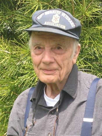 Robert Dey, a resident of East Boothbay and former journalist, was in the 26th Division of the 101st in World War II. By the time of his discharge in 1945, he had earned the rank of sergeant. LISA KRISTOFF/Boothbay Register